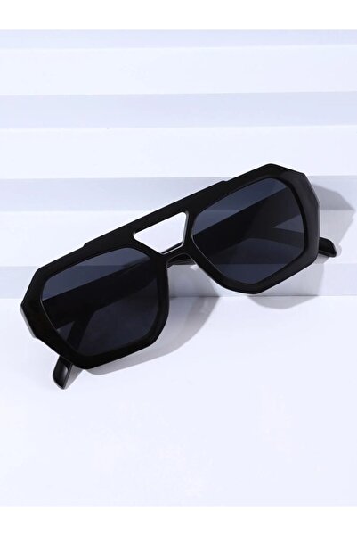 Choice black Cross Border European and American Double Beam Irregular Sunglas...