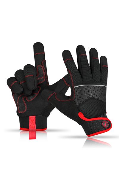 Choice S black High Dexterity Work Gloves for Men -Touch Screen Compatible with Excellent Grip Mechanical G