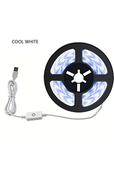 Choice شريط إضاءة LED أبيض بارد بطول 3 أمتار، مزود بمفتاح لمس 2835، ومخفت إضا...