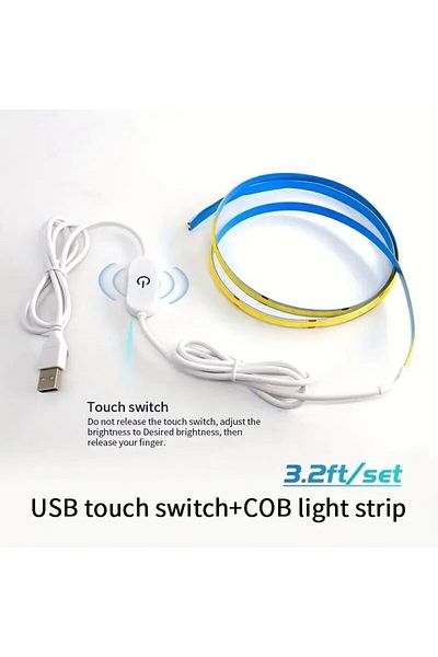 Choice Warm light 1M 5V USB COB LED Strip High Density 320LEDs/M Neon Tape Led Strip Waterproof Warm Natura