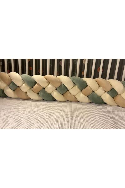 ısıklıtoplarrengarenk 500 cm 4 Mesh Velvet Crib Guardrail