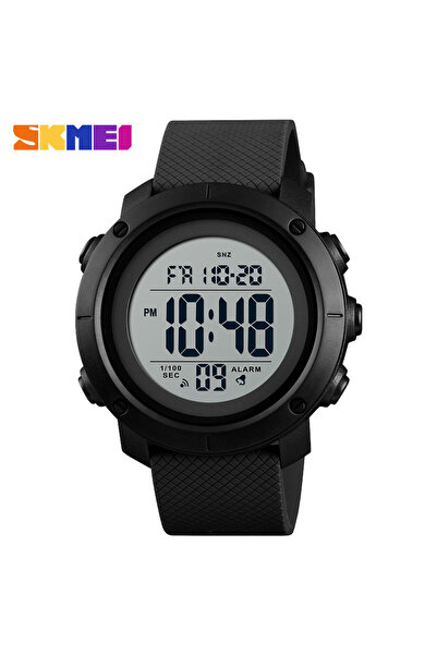 Skmei ساعة رياضية رجالية فاخرة باللونين الأسود والأبيض مقاومة للماء بخمسة بار...