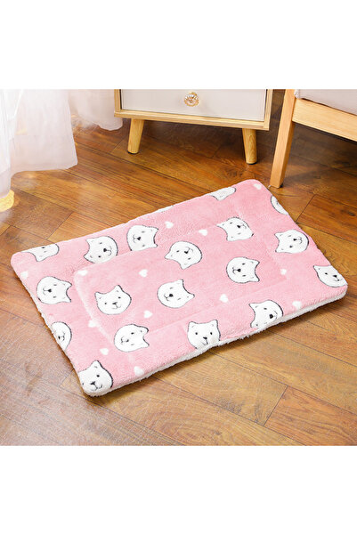 Choice سجادة قطط مربعة الشكل سميكة على شكل دب وردي مقاس XXL-79x60 سم، سجادة ن...