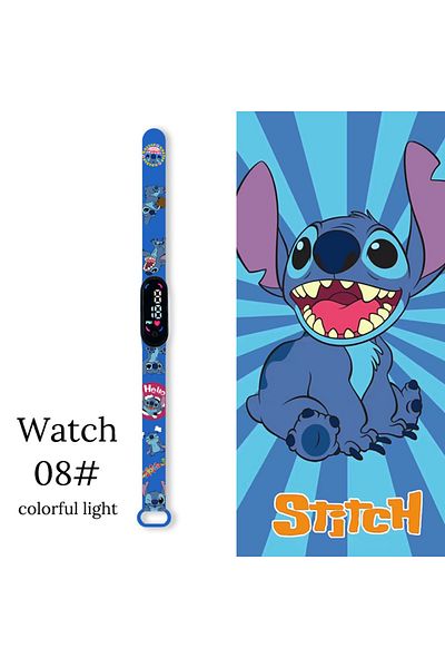 Miniso New Light SDZ 08 Disney Cartoon Stitch Children Watches Girls Fashion Bracelet LED Women Watch Kids