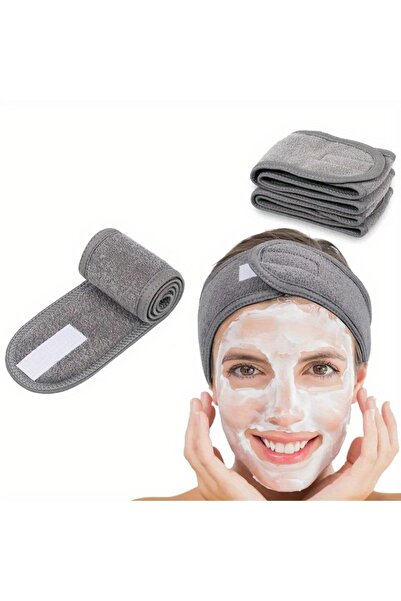 Choice قطعة واحدة - عصابة رأس نسائية عريضة قابلة للتعديل باللون الرمادي - إكس...