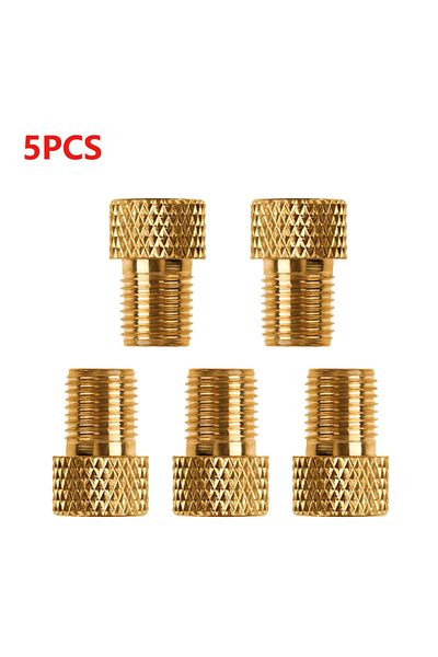 Choice 5PCS Gold 4/5/10/20pcs Presta To Schrader Adaptors Aluminum Alloy Tire Valve Connectors Copper Bike