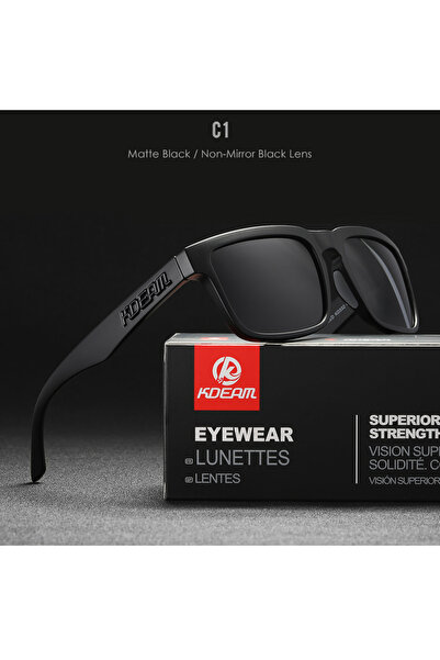 Choice C1All Black KDEAM 2022 Square Men's Polarized Sunglasses Outdoors Life...