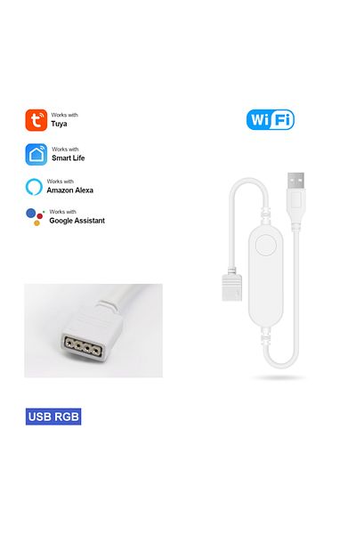 Choice WiFi 5V RGB 4Pin Tuya WiFi Zigbee 3.0 LED Controller DC5V 4pin RGB 5pin RGBW 3Pin WS2812b LED Strip