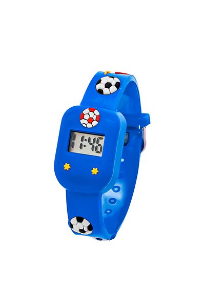 Choice Dark blue Children's Sports Watch Simple and Personalized Cartoon Football Electronic Watch Bracelet