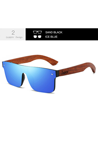 choice2 Blue2 DUBERY Wooden Polarized UV400 ProtectionSunglasses For Men And Women 6 Colors Model 219