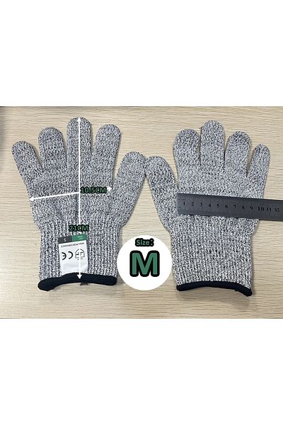 Choice Note the size M(21CM) HPPE Level 5 Safety Anti Cut Gloves High-strength Industry Kitchen Gardening A