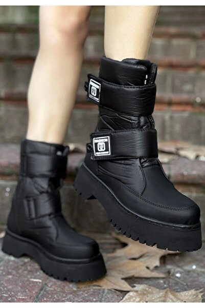 Erbilden Miah Black Skin Snow Boots