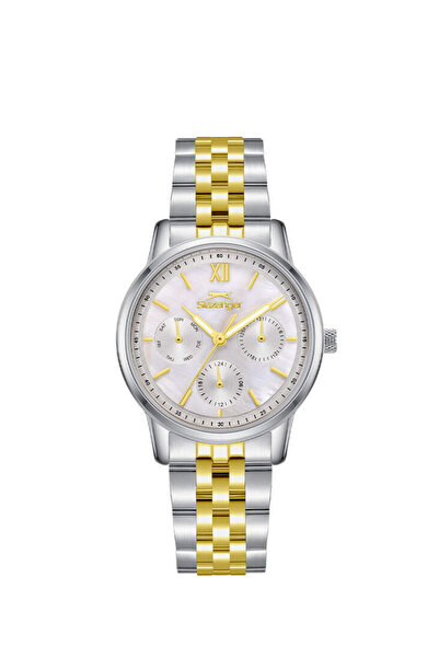 Slazenger Sl.09.2471.4.02 Quartz Steel Gold/Gray 34 mm Women Wrist Watch
