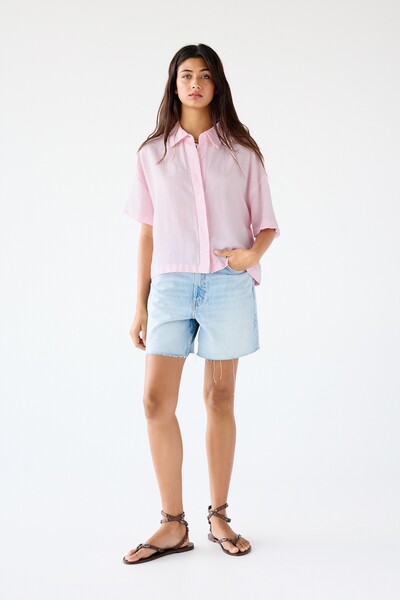 Pull & Bear Rustik kısa kollu gömlek