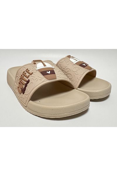 GEZER Non-Slip Eva Coffee Love Detailed Daily Unisex Home Street and Wet Floor Slippers