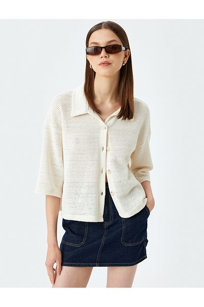 Koton Beige Knitted T-Shirt