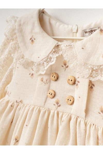 Cherrys Bebek Muslin Tulip Girl's Dress
