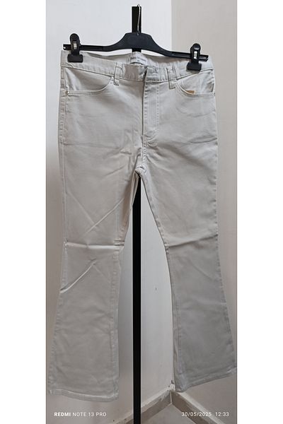 AKŞEN GİYİM Plus Size Spanish Flare Summer Jeans Fabric Lycra High Waist Women Jeans Pants