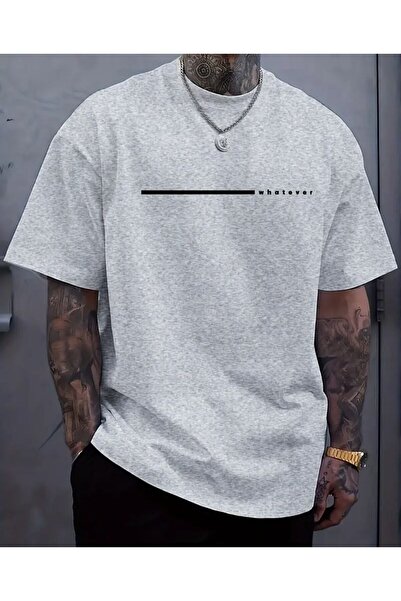 PERISENSE تي شيرت أساسي بتفاصيل نصية مهما كانت