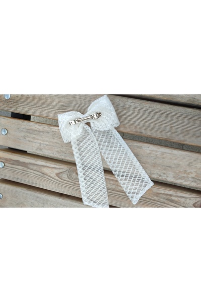 Çiğdem Tuhafiye White tulle buckle