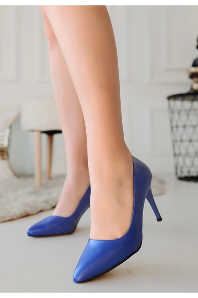 Erbilden Jilya Blue Skin Stiletto Shoes