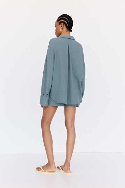 Pull & Bear Rustik dokulu gömlek