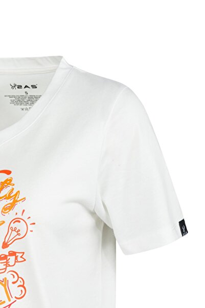 2AS Γυναικείο μπλουζάκι με στάμπα με λαιμόκοψη 411