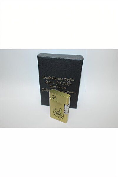 Genel Markalar Kişiye Özel Dupont Tarz Çelik Gövde Bozkurt Çakmak (GOLD)