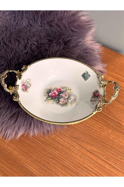 ROSSEV Antique Deep Oval Bowl with Handle 29cm