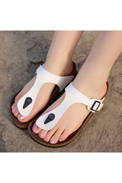 Erbilden White Nubuck Flip Flops