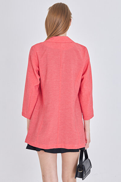 armonika Γυναικείο ροζ μπουφάν με τσέπες ARM-25Y001064