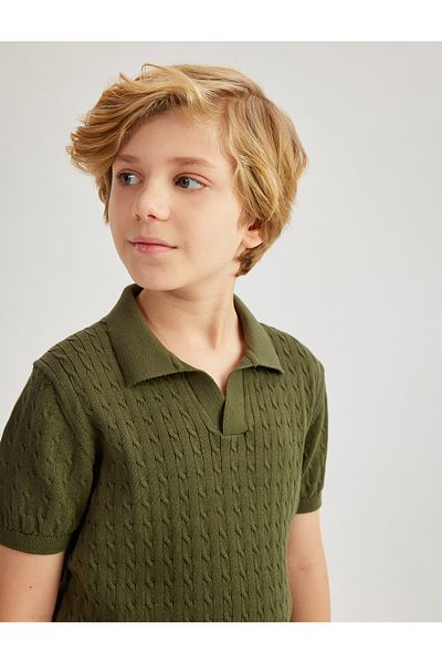 Koton Khaki Polo Neck Shirt