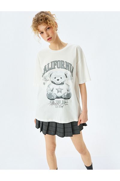 Koton Beige Printed T-Shirt