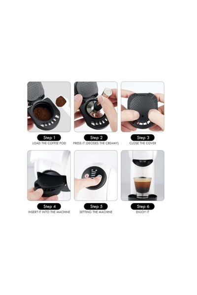 OEM Suport de conversie pentru capsule de cafea reutilizabil, Plastic, Negru