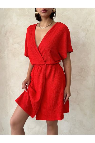 Miss Prova Double Breasted Collar Waist Sitting Short Sleeve Dress Misselb9093