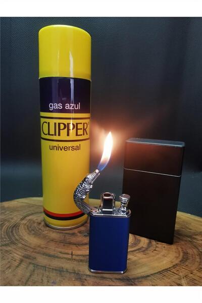 Genel Markalar İsme Özel Ejderha Çakmak Clipper Gaz Ve Tabaka Seti