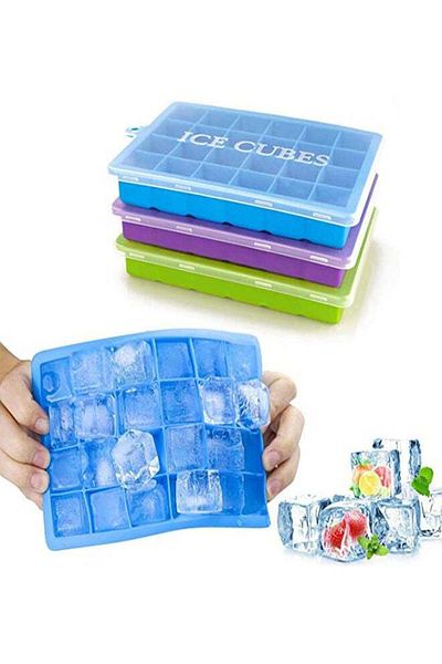 Generic 3-Piece Silicone Ice Cube Tray Multicolour