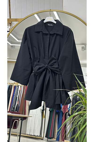 She Olive Τονίκ με κορδόνια που δένουν τη μέση