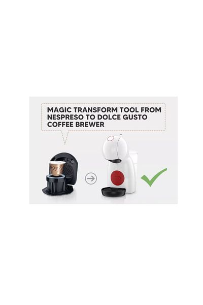 motor starter Reusable Nespresso adapter for Dolce Gusto coffee capsules - Piccolo XS, Genio S, black