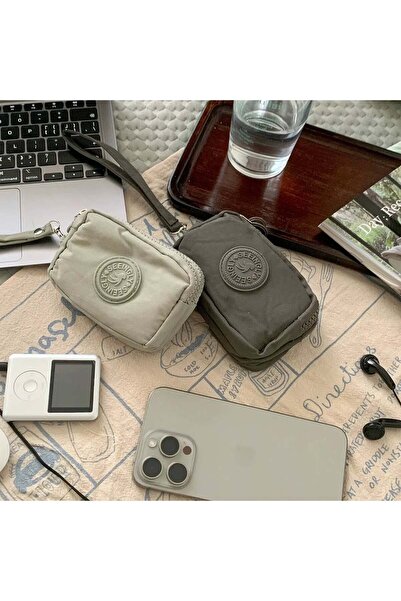 rinkadoll Light Grey Color Multi-Purpose 3 Zipper Organizer Coin Purse - for Travel and Daily Use