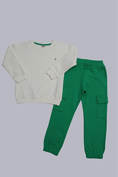 HAVUÇ BEBEK Set de trening Hvc Verde - Crem