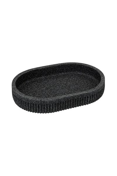 5 five simply smart Onyx soap dish, resin, black, 13.6 x 10 x H 2.3