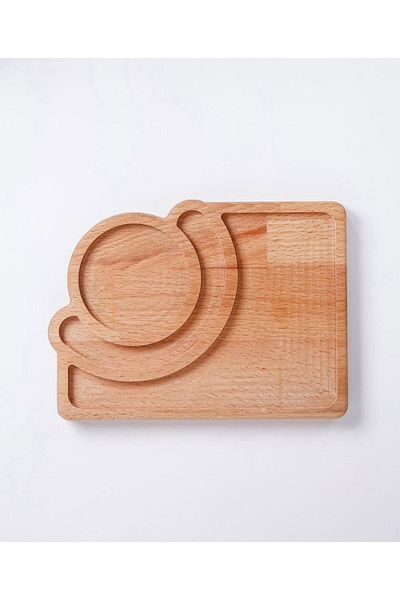 Akkoyunlu home Wooden Coffee Presentation Plate Coffee Side Turkish Delight Plate, Snack Serving Presentation Plate