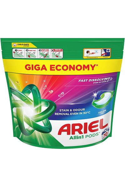 Ariel Color Allin1 70pcs Color Wash Capsules