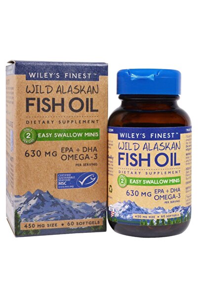 Wiley's Finest كبسولات جيلاتينية سهلة البلع من وايلي، 60 كبسولة