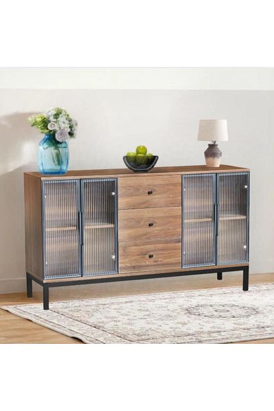 DECORA Buffet cabinet with an elegant design and distinctive aesthetic touches, 140 cm
