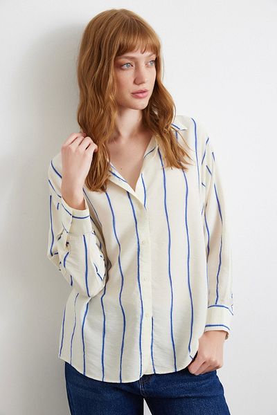 Never more Striped Modal Shirt Saks