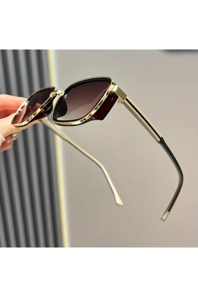 mujeres Women's Sunglasses with Metal Frame, Anti-Reflective Pc Lens, Double ...