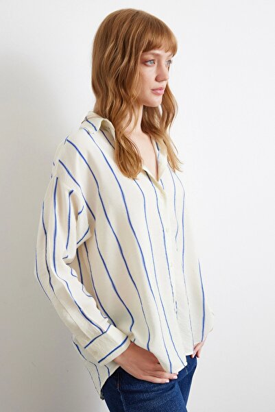 Never more Striped Modal Shirt Saks