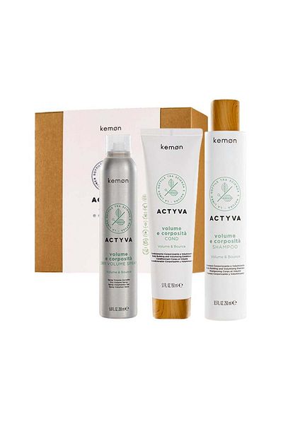 Kemon Set Actyvia Volume e Corposità Volume, șampon 250 ml + Balsam 150 ml + Spray uscat 200 ml
